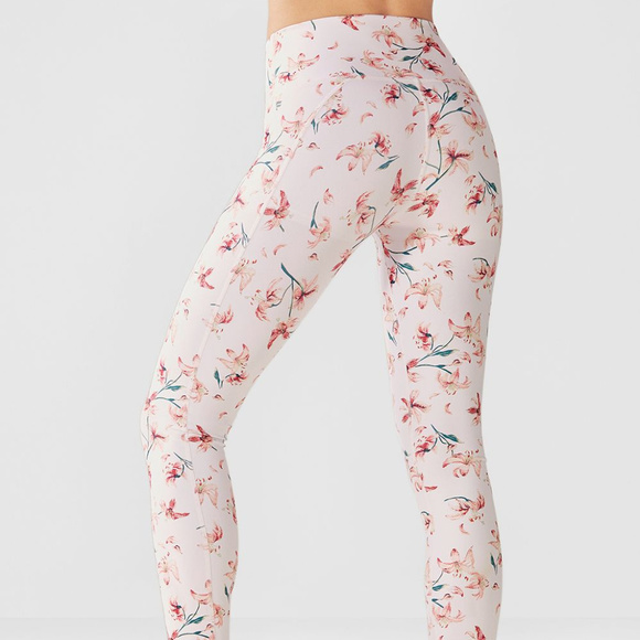 Fabletics High Waist Lily Vine Print Legging L NWT - Picture 3 of 7